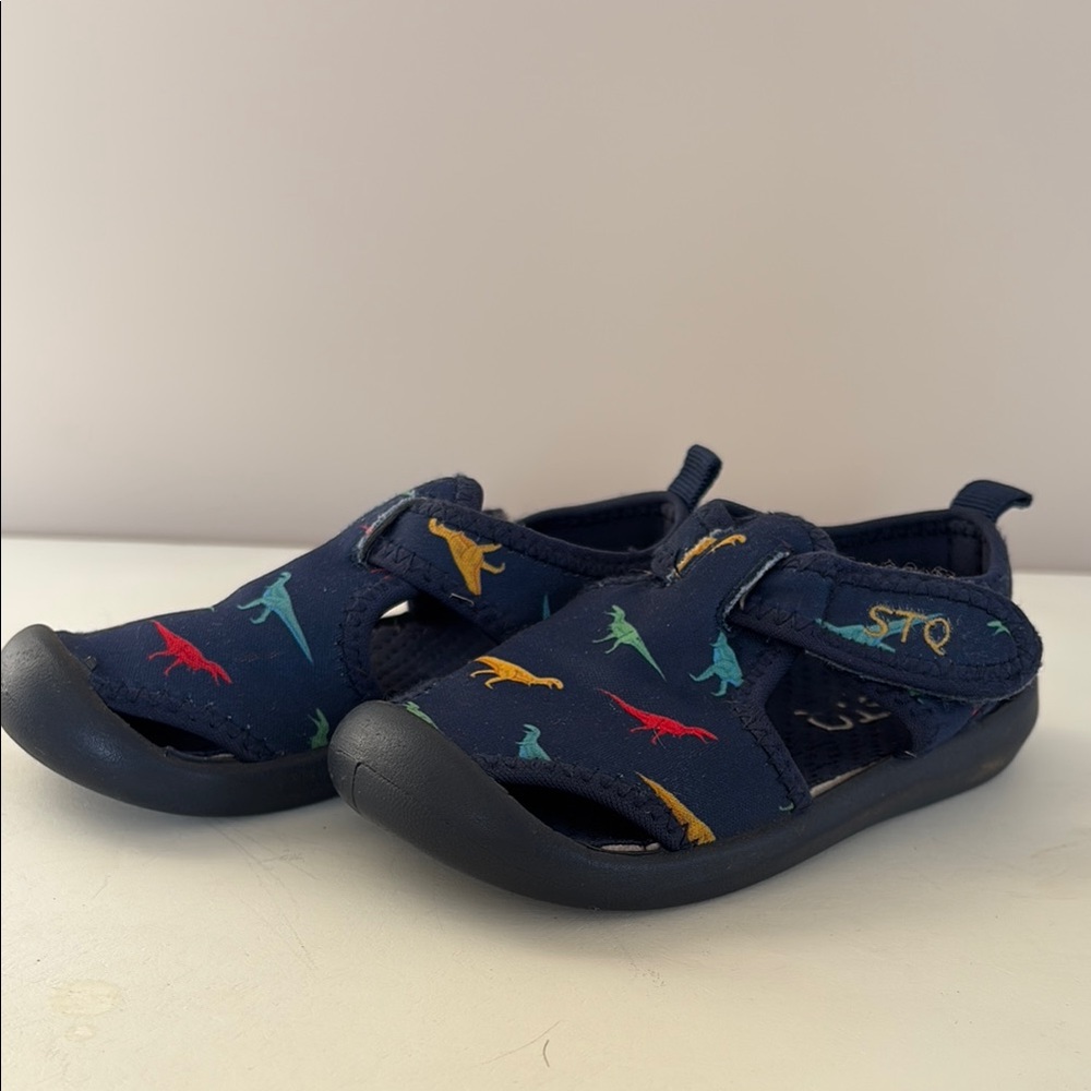 STQ- Kids Navy Dinosaur Water Shoes